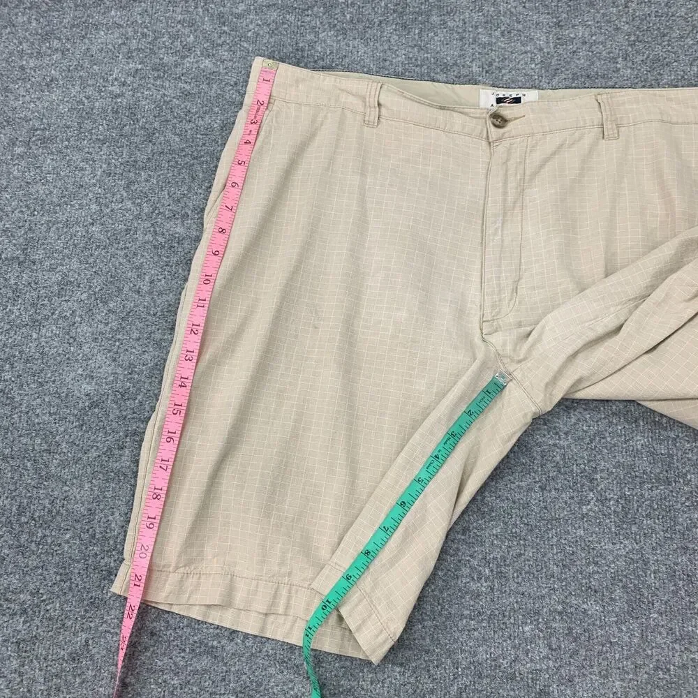 Joseph Abboud Shorts Mens 42 Tan Cotton Flat Front Mid Rise Walking Golf Chino